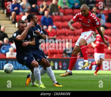 Josh Magennis di Charlton Athletic durante la Sky Bet League una partita tra Charlton Athletic e Southend United al Valley Stadium di Londra, Regno Unito, il 9 settembre 2017. (Foto di Kieran Galvin/NurPhoto) Foto Stock