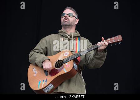 Il cantante scozzese Steve Mason suona sul palco all'OnBlackheath Festival, a Londra, Regno Unito, il 9 settembre 2017. (Foto di Alberto Pezzali/NurPhoto) Foto Stock