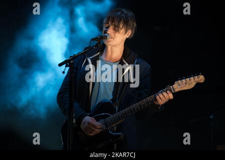 L'iconica indie rock band britannica The Liberines si esibirà sul palco all'OnBlackheath Festival di Londra il 10 settembre 2017. La formazione dei Libertines è composta da Pete Doherty (voce, chitarra), Carl Barat (voce, chitarra), John Hassall (basso) e Gary Powell (batteria). La band ha firmato un accordo discografico con la Virgin EMI Records, e ha pubblicato il loro terzo album, Anthems for Doomed Youth, il 11 settembre 2015. (Foto di Alberto Pezzali/NurPhoto) Foto Stock