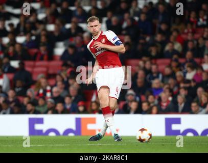 Arsenal's per Mertesacker durante la partita di UEFA Europa League Group H tra Arsenal e 1.FC Koln presso gli Emirati , Londra 14 settembre 2017 (Foto di Kieran Galvin/NurPhoto) Foto Stock