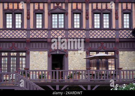 Trouville sur Mer, tipica Normandia architettura Old Word, Villa Foto Stock