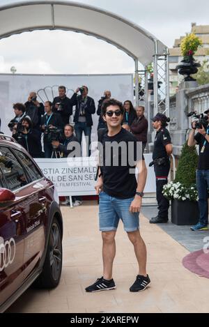 L'attore Chino Darín arriva all'Hotel Maria Cristina in occasione del 65th° Festival del Cinema di San Sebastian, Spagna, il 25 settembre 2017. (Foto di Monica Moyano CoolMedia/NurPhoto) Foto Stock