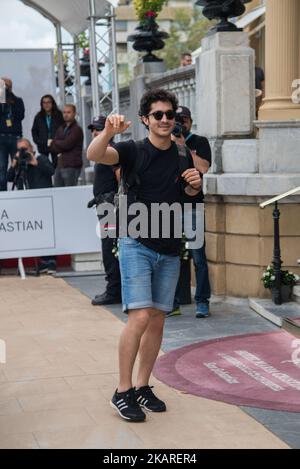 L'attore Chino Darín arriva all'Hotel Maria Cristina in occasione del 65th° Festival del Cinema di San Sebastian, Spagna, il 25 settembre 2017. (Foto di Monica Moyano CoolMedia/NurPhoto) Foto Stock