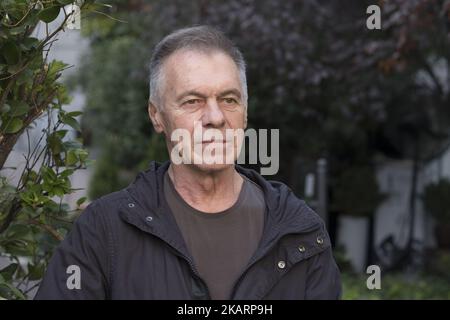 Miguel Angel sola partecipa alla presentazione 'El ultimo Traje' di Madrid alla Casa de America il 4 ottobre 2017 a Madrid, Spagna. (Foto di Oscar Gonzalez/NurPhoto) Foto Stock