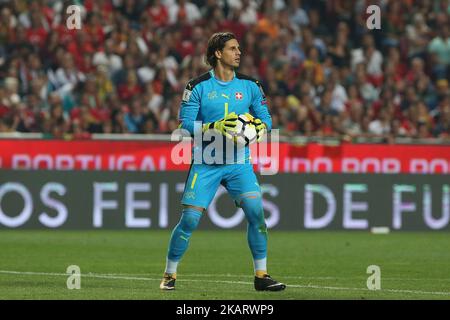 Portiere svizzero Yann Sommer durante la partita tra Portogallo e Svizzera - Coppa del mondo FIFA 2018 Qualifier match al Luz Stadium il 10 ottobre 2017 a Lisbona, Portogallo. (Foto di Bruno Barros / DPI / NurPhoto) Foto Stock