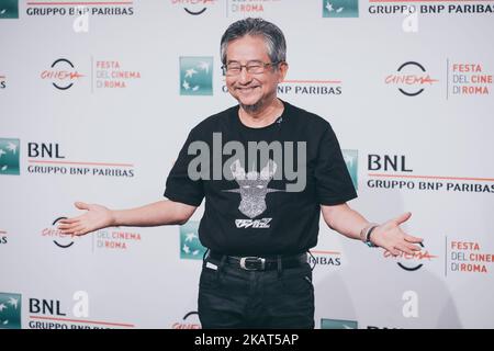 Go Nagai partecipa alla fotocall 'Mazinger Z Infinity' durante il 12th° Festival del Cinema di Roma all'Auditorium Parco della Musica il 28 ottobre 2017 a Roma. (Foto di Luca Carlino/NurPhoto) Foto Stock