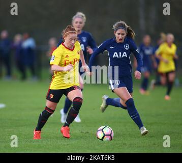 Merrick Will of Watford Ladies durante il Women's Super League 2 match tra Watford Ladies e Tottenham Hotspur Ladies, al Kings Langley FC di Hertfordshire, Regno Unito, il 29 ottobre 2017. (Foto di Kieran Galvin/NurPhoto) Foto Stock