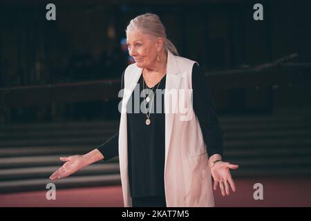 Vanessa Redgrave cammina sul tappeto rosso durante il 12th° Festival del Cinema di Roma all'Auditorium Parco della Musica il 2 novembre 2017 a Roma (Foto di Luca Carlino/NurPhoto) Foto Stock