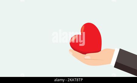 Schenke Herz, schenke Liebe, hilf anderen Foto Stock