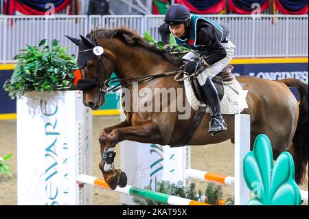 Il Rider si esibira durante il Royal Horse Show presso la Royal Agricultural Winter Fair il 3 e 12 novembre 2017 al Ricoh Coliseum di Toronto, Canada. (Foto di Anatoliy Cherkasov/NurPhoto) Foto Stock