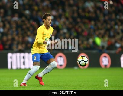 Neymar del Brasile durante la partita internazionale amichevole tra Inghilterra e Brasile allo stadio di Wembley, Londra il 14 novembre , 2017 (Photo by Kieran Galvin/NurPhoto) Foto Stock