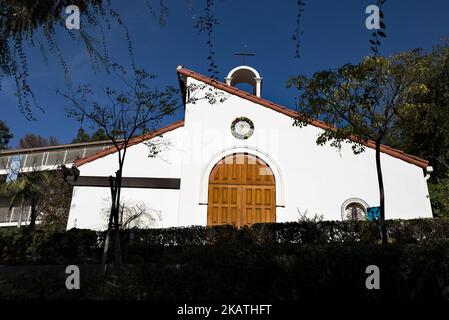 Veduta della Scuola superiore del cuore Immacolato, la prestigiosa scuola cattolica di tutte le ragazze, con la partecipazione di Meghan Markle. Los Angeles, California il 28 novembre 2017. Il principe britannico Harry e l'attrice e l'avvocato delle Nazioni Unite, Meghan Markle, hanno annunciato il loro impegno. (Foto di Ronen Tivony/NurPhoto) Foto Stock