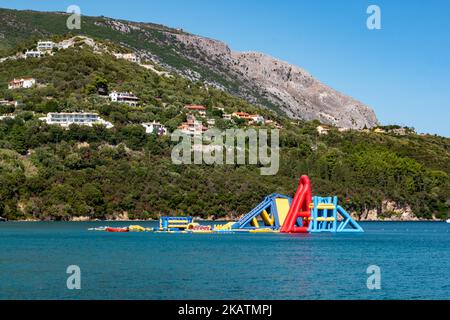 Spiaggia di Ipsos, Kato Agios Markos, Corfù. Foto Stock