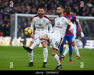 Steven Defour di Burnley durante la partita della Premier League tra Crystal Palace e Burnley al Selhurst Park Stadium, Londra, Inghilterra il 16 gennaio 2018. (Foto di Kieran Galvin/NurPhoto) Foto Stock