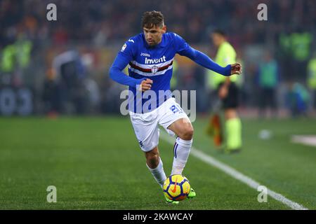 Gaston Ramirez di Sampdoria durante la Serie Italiana Una partita di calcio tra A.S. Roma e Sampdoria allo Stadio Olimpico di Roma il 28 gennaio 2018. (Foto di Matteo Ciambelli/NurPhoto) Foto Stock