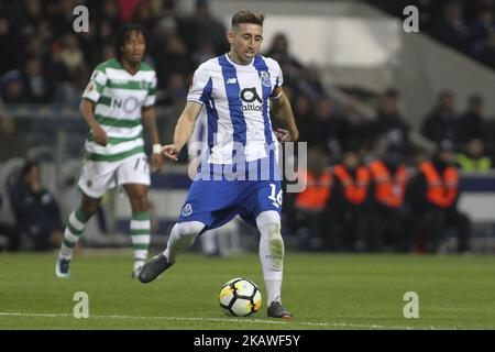 Hector Herrera, centrocampista messicano di Porto, durante la Coppa Portoghese 2017/18, partita tra FC Porto e Sporting CP, allo Stadio Dragao di Porto, Portogallo, il 7 febbraio 2018. (Foto di Pedro Lopes / DPI / NurPhoto) Foto Stock