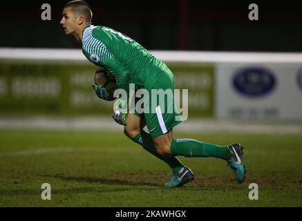 Alfie Whiteman di Tottenham Hotspur U23s durante la Premier League 2 Divisione 1 partita tra West Ham United Under 23s e Tottenham Hotspur Under 23s a Dagenham e Redbridge Chigwell Construction Stadium, Dagenham, Inghilterra il 12 febbraio 2018. (Foto di Kieran Galvin/NurPhoto) Foto Stock