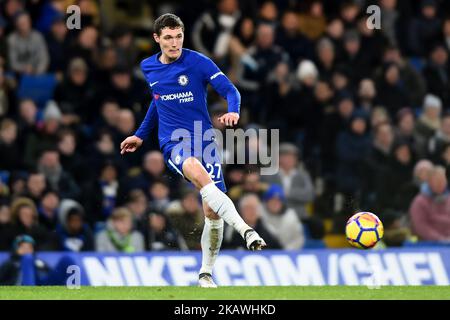 Andreas Christensen di Chelsea durante la partita della Premier League tra Chelsea e West Bromwich Albion (WBA) a Stamford Bridge, Londra, Inghilterra il 12 gennaio 2018. (Foto di Kieran Galvin/NurPhoto) Foto Stock