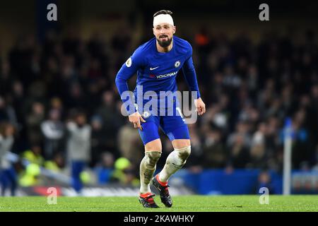 Durante la partita della Premier League tra Chelsea e West Bromwich Albion (WBA) a Stamford Bridge, Londra, Inghilterra, il 12 gennaio 2018. (Foto di Kieran Galvin/NurPhoto) Foto Stock