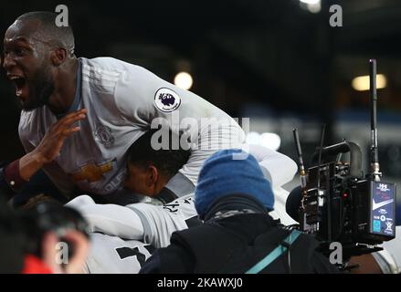 Romelu Lukaku del Manchester United celebra il traguardo vincente durante la partita della Premiership League tra il Crystal Palace e il Manchester United al Selhurst Park Stadium di Londra, Inghilterra, il 05 marzo 2018. (Foto di Kieran Galvin/NurPhoto) Foto Stock