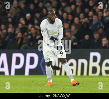 Romelu Lukaku del Manchester United segna il suo obiettivo di equalizzazione per ottenere il punteggio 2-2 durante la partita della Premiership League tra il Crystal Palace e il Manchester United al Selhurst Park Stadium di Londra, Inghilterra, il 05 marzo 2018. (Foto di Kieran Galvin/NurPhoto) Foto Stock