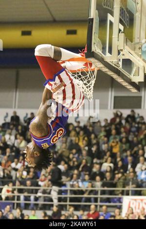 La bestia Douglas dei Globetrotters di Harlem in azione durante un gioco di mostra a PalaRuffini il 06 marzo 2018 a Torino. (Foto di Massimiliano Ferraro/NurPhoto) Foto Stock