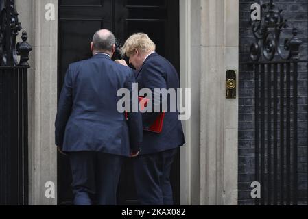 Il Segretario agli Esteri Boris Johnson arriva a Downing Street, Londra il 7 marzo 2018. (Foto di Alberto Pezzali/NurPhoto) Foto Stock