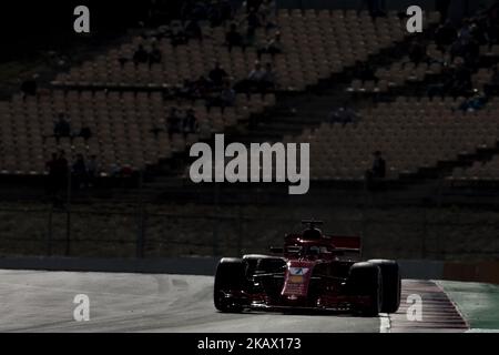 07 Kimi Raikkonen dalla Finlandia Scuderia Ferrari SF71H durante il quarto giorno del F1 Test invernali al circuito di Catalunya il 9 marzo 2018 a Montmelo, Spagna. (Foto di Xavier Bonilla/NurPhoto) Foto Stock