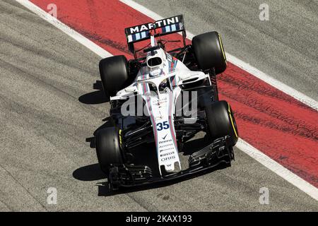 BARCELLONA, SPAGNA - 09 MARZO: 35 Sergey Sirotkin dalla Russia Williams F1 Mercedes FW41 durante il giorno quattro del F1 Test invernali al circuito di Catalunya il 9 marzo 2018 a Montmelo, Spagna. (Foto di Xavier Bonilla/NurPhoto) Foto Stock