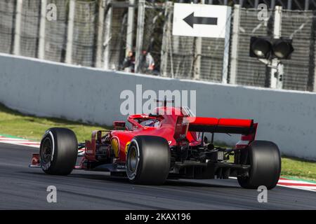 07 Kimi Raikkonen dalla Finlandia Scuderia Ferrari SF71H durante il quarto giorno del F1 Test invernali al circuito di Catalunya il 9 marzo 2018 a Montmelo, Spagna. (Foto di Xavier Bonilla/NurPhoto) Foto Stock