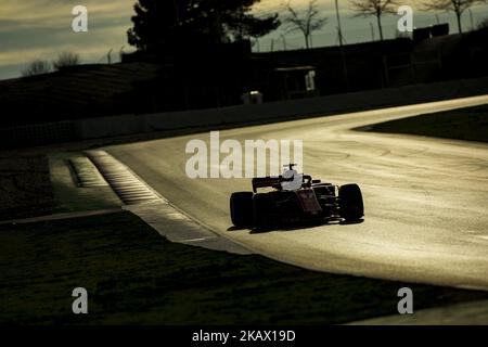 07 Kimi Raikkonen dalla Finlandia Scuderia Ferrari SF71H durante il quarto giorno del F1 Test invernali al circuito di Catalunya il 9 marzo 2018 a Montmelo, Spagna. (Foto di Xavier Bonilla/NurPhoto) Foto Stock