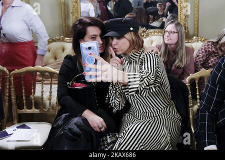 Chenoa durante la settimana della moda ATELIER COUTURE sposa alla moda e lusso in cerimonia al Fernan Nunez Palace a Madrid 15 marzo 2018 (Foto di Oscar Gonzalez/NurPhoto) Foto Stock