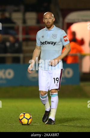 James Collins del West Ham United durante la partita amichevole tra Dagenham e Redbridge contro il West Ham United allo stadio di Chigwell Construction, Dagenham Inghilterra il 21 marzo 2018 (Foto di Kieran Galvin/NurPhoto) Foto Stock