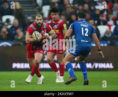 Joe Marler di Harlequins durante la partita di Aviva Premiership tra Saracens contro Harlequins allo stadio di Londra a Londra, Inghilterra il 24 marzo 2018. (Foto di Kieran Galvin/NurPhoto) Foto Stock