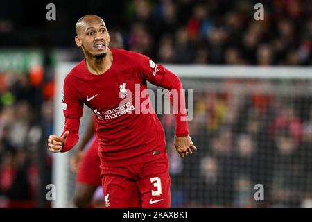 Liverpool, Regno Unito. 01st Nov 2022. Anfield, Inghilterra, 29.10.22 Fabinho (3 Liverpool) durante la partita della Champions League tra Liverpool e Napoli all'Anfield Stadium di Liverpool, Inghilterra Soccer (Cristiano Mazzi/SPP) Credit: SPP Sport Press Photo. /Alamy Live News Foto Stock