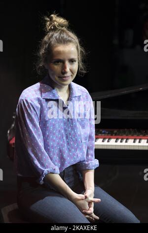 La cantante Elena Iturrieta (ELE) presenterà il suo nuovo album "What Night Hides" a Madrid. Spagna. 6 aprile 2018 (Foto di Oscar Gonzalez/NurPhoto) Foto Stock