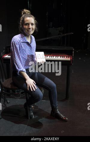 La cantante Elena Iturrieta (ELE) presenterà il suo nuovo album "What Night Hides" a Madrid. Spagna. 6 aprile 2018 (Foto di Oscar Gonzalez/NurPhoto) Foto Stock