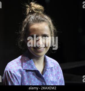 La cantante Elena Iturrieta (ELE) presenterà il suo nuovo album "What Night Hides" a Madrid. Spagna. 6 aprile 2018 (Foto di Oscar Gonzalez/NurPhoto) Foto Stock