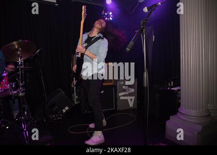 La rock band britannica Moses suona sul palco presso Water Rats, Londra, il 8 aprile 2018. (Foto di Alberto Pezzali/NurPhoto) Foto Stock