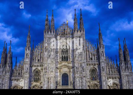 (4/1/2018) il Duomo di Milano è una cattedrale gotica situata in Piazza del Duomo di Milano. (Foto di Oscar Gonzalez/NurPhoto) Foto Stock