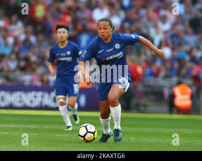 Chelsea Ladies Drew Spence durante la SSE Women's fa Cup Final match tra l'Arsenale contro le Chelsea Ladies al Wembley Stadium il 5 maggio 2018 a Londra, Inghilterra. (Foto di Kieran Galvin/NurPhoto) Foto Stock