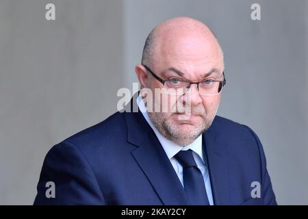 Stephane Travert, ministro dell'Agricoltura presso il Palazzo dell'Eliseo a Parigi, in Francia, il 23 maggio 2018. (Foto di Julien Mattia/NurPhoto) Foto Stock