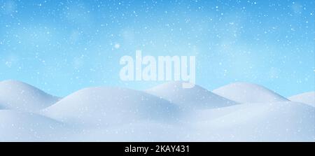 3D sfondo naturale di Natale d'inverno Illustrazione Vettoriale