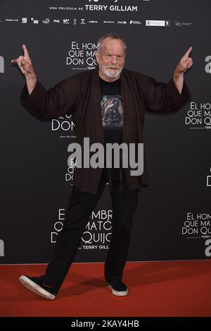 Terry Gillian partecipa alla prima "The Man Who Killed Don Chisciotte" al Cine Dore di Madrid il 28 maggio 2018 (Photo by Gabriel Maseda/NurPhoto) Foto Stock