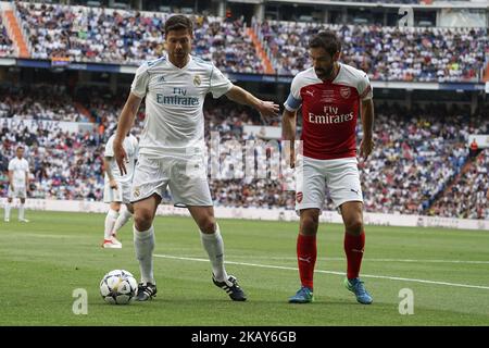 Xabi Alonso del Real Madrid Legends durante il Corazon Classic match tra Real Madrid Legends e Asenal Legends all'Estadio Santiago Bernabeu il 3 giugno 2018 a Madrid, Spagna. (Foto di Oscar Gonzalez/NurPhoto) Foto Stock