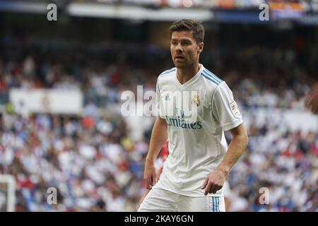 Xabi Alonso del Real Madrid Legends durante il Corazon Classic match tra Real Madrid Legends e Asenal Legends all'Estadio Santiago Bernabeu il 3 giugno 2018 a Madrid, Spagna. (Foto di Oscar Gonzalez/NurPhoto) Foto Stock