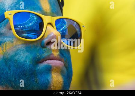 Tifosi durante la Coppa del mondo FIFA 2018 Russia Group F match tra Svezia e Repubblica di Corea al Nizhniy Novgorod Stadium il 18 giugno 2018 a Nizhniy Novgorod, Russia. (Foto di Tomasz Jastrzebowski/NurPhoto) Foto Stock