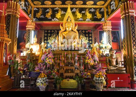 Una vista interna del tempio Wat Phan Tao a Chiang mai. Mercoledì 13 giugno 2018, a Chiang mai, Thailandia. (Foto di Artur Widak/NurPhoto) Foto Stock