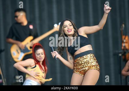 La cantante brasiliana Anitta si esibisce al Rock di Rio Lisboa 2018, festival musicale a Lisbona, Portogallo, il 24 giugno 2018. ( Foto di Pedro Fiúza/NurPhoto) Foto Stock