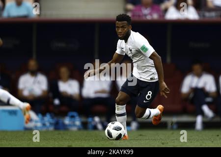 Thomas Lemar durante la Coppa del mondo FIFA 2018, la partita di gruppo C tra Danimarca e Francia allo stadio Luzhniki il 26 giugno 2018 a Mosca, Russia. (Foto di Mehdi Taamallah/NurPhoto) Foto Stock